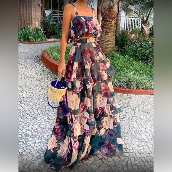 Dresses & Skirts - Floral Maxi Skirt and Top Setb